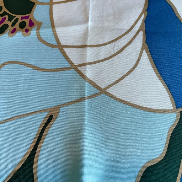 Vintage Christian Dior Silk Scarf – Floral Abstract - Picture 7 of 13